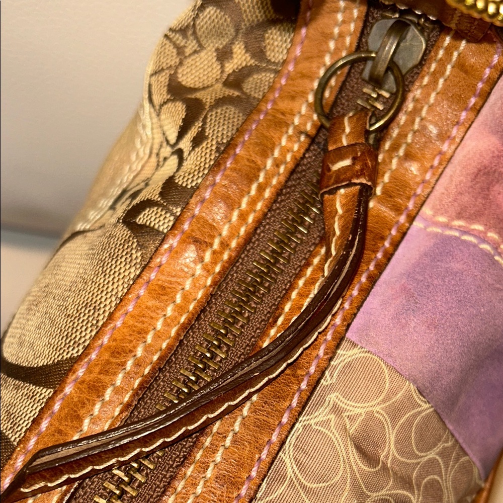 Coach Vintage Signature Patchwork Hobo Shoulder Bag - Picture 10 of 16